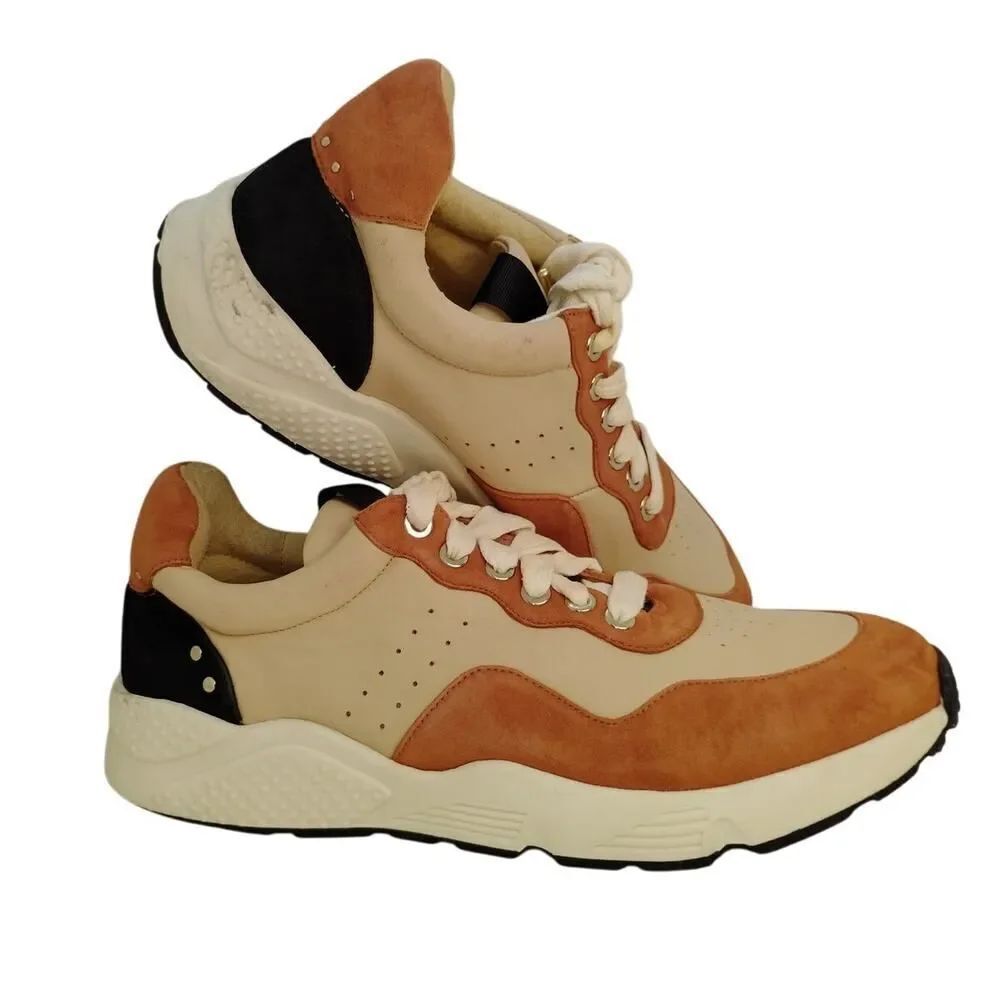 Jolie Designer Brown Embellished Sneakers - Size 6